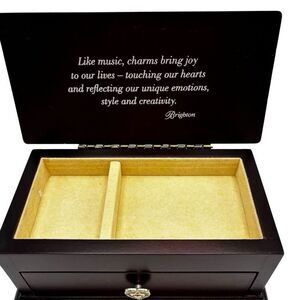 Brighton "It's a Keeper" Small‎ Mahogany Wood Jewelry Box